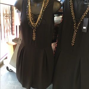 19 Cooper Romper black gold studded side pockets SALE LAST FINAL PRICE SALE